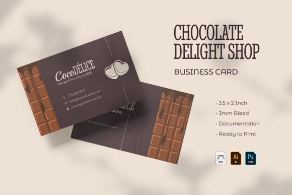 Chocolate Delight Shop - Business Card