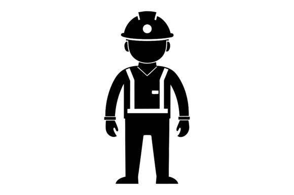 Construction Black Silhouette: A Bold Graphic Asset for Modern Design