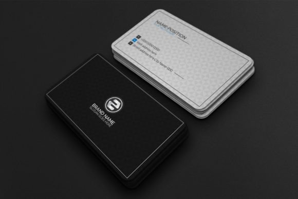 Dark and White Business Card
