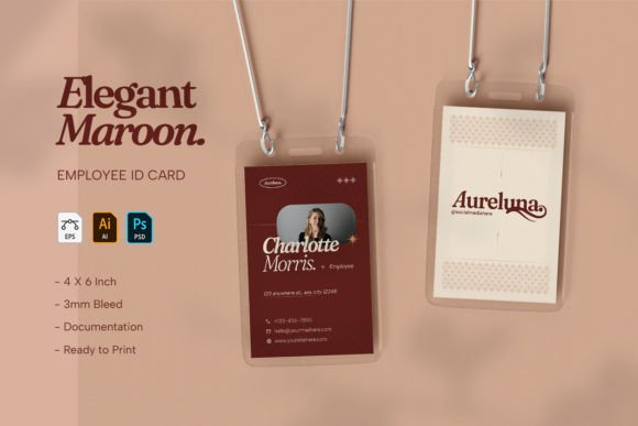 Elegant Maroon - ID Card