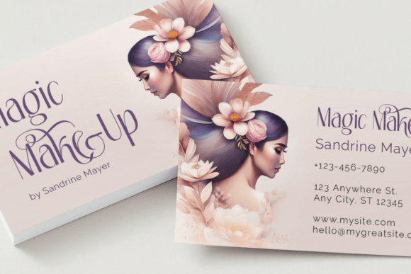 Elevate Your Brand with Boho Chic: The Ultimate Make-Up Artist Business Card Template