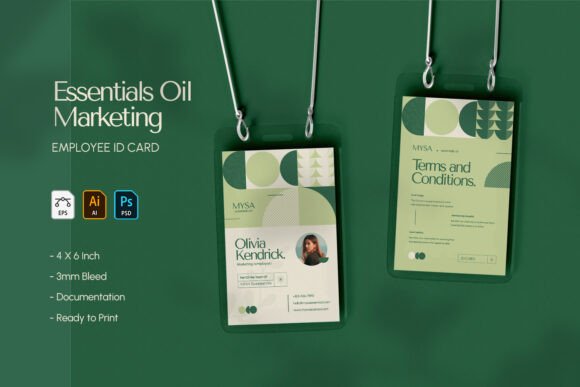 Essential Oil Marketing - ID Card: Elevating Your Brand Identity with Modern Design