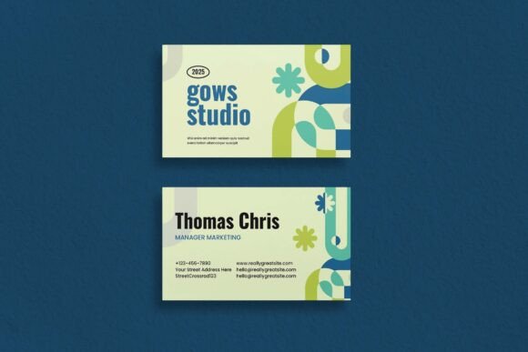 Green Elegant Theme Business Card
