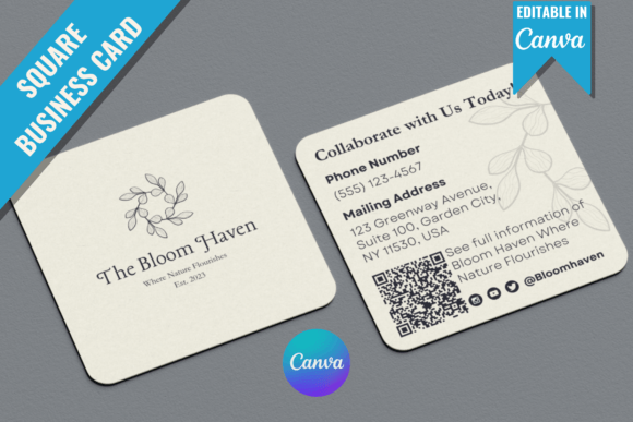 Master Your Professional Identity with the Editable Square Business Card Template