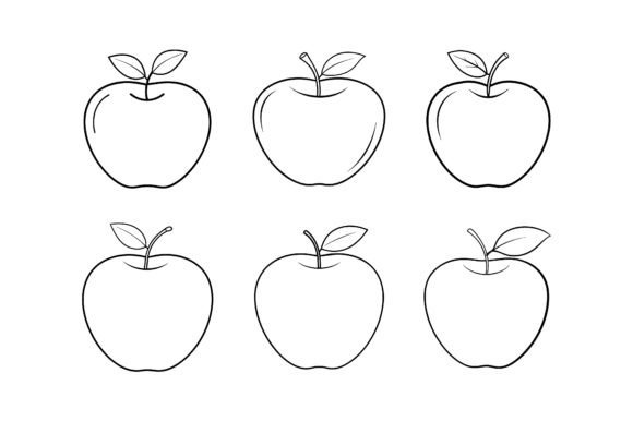 Out Line Apple Silhouette: A Versatile Design Element for Modern Branding and Apparel