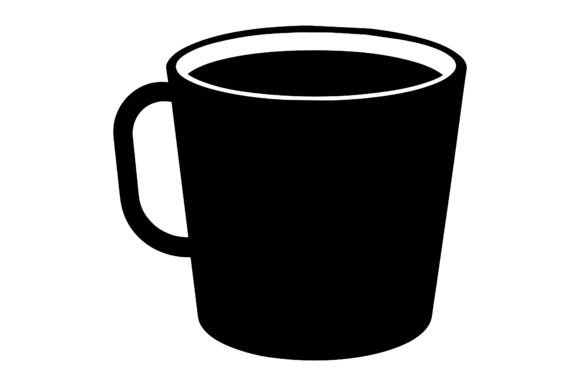 Plastic Mug Black Silhouette Vector: A Practical Design Resource