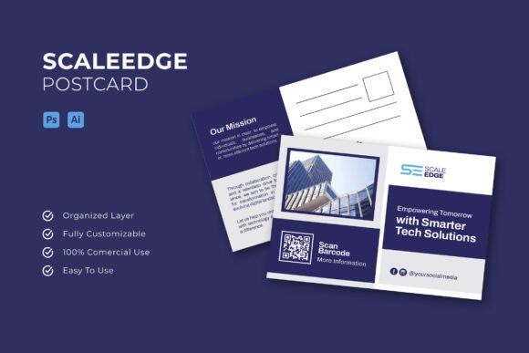 Scaleedge - Postcard: Elevating Professional Identity Through Modern Design