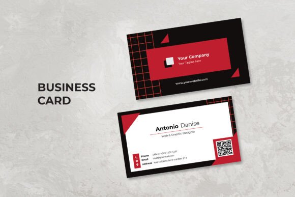 Special Red Color Business Card